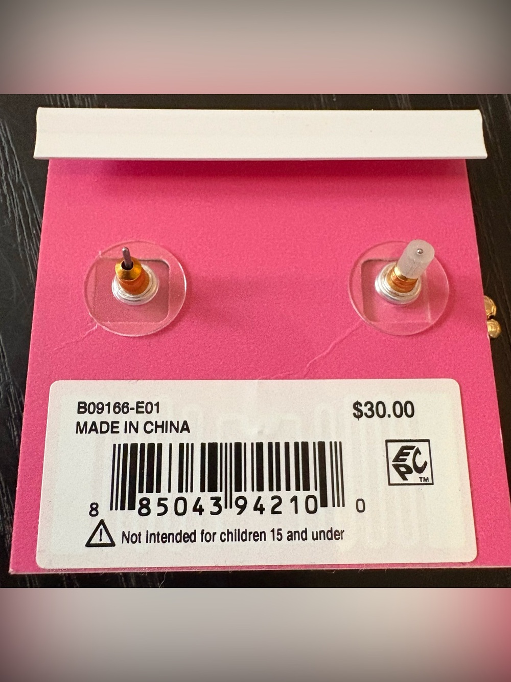 Betsey Johnson Evil Eye Earrings, new on card - Picture 3 of 4